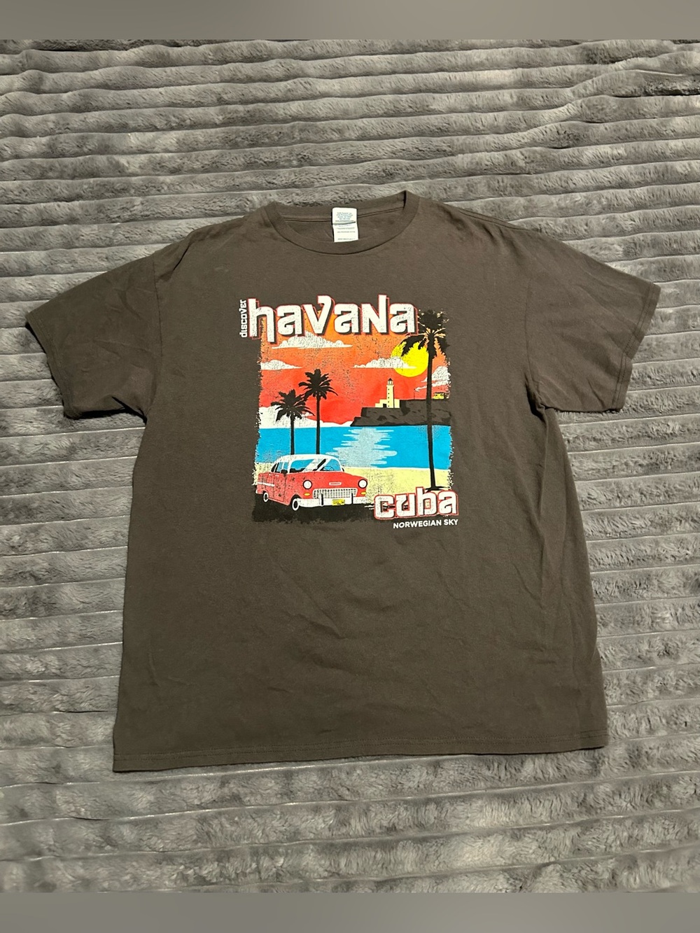 Vintage Delta Pro Weight Havana, Cuba Retro Style Graphic T-Shirt